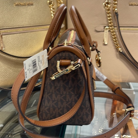 MICHAEL KORS
Carine Extra-Small Logo Satchel
Brown Signature 
NWT - Picture 6 of 16